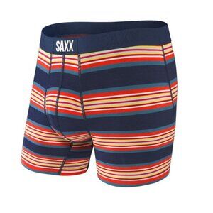 SAXX ULTRA Boxer Briefs with Fly “Navy Banner Stripe"